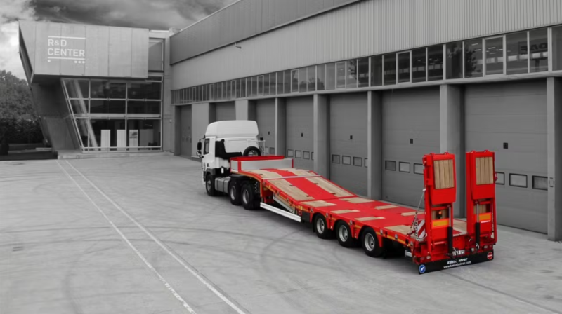 Porte-engin fixe Kässbohrer chez Iveco Est entre Thionville et Metz en Moselle 