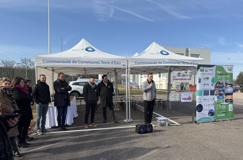 Inauguration de la station BioGNV de Vittel en présence des acteurs du transport durable
