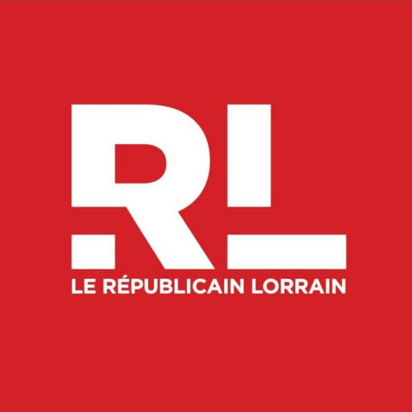 Logo du Républicain Lorrain sur fond rouge